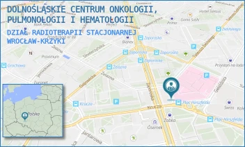 DZIAŁ RADIOTERAPII STACJONARNEJ - DOLNOŚLĄSKIE CENTRUM ONKOLOGII, PULMONOLOGII I HEMATOLOGII - PL. LUDWIKA HIRSZFELDA 12, WROCŁAW-KRZYKI