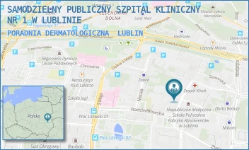 PORADNIA DERMATOLOGICZNA - UNIWERSYTECKI SZPITAL KLINICZNY NR 1 W LUBLINIE - STASZICA 14A,  LUBLIN