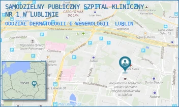 ODDZIAŁ DERMATOLOGII I WENEROLOGII - UNIWERSYTECKI SZPITAL KLINICZNY NR 1 W LUBLINIE - STASZICA 11,  LUBLIN