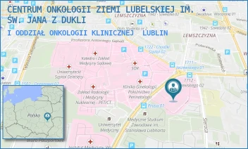 I ODDZIAŁ ONKOLOGII KLINICZNEJ - CENTRUM ONKOLOGII ZIEMI LUBELSKIEJ IM. ŚW. JANA Z DUKLI - DRA KAZIMIERZA JACZEWSKIEGO 7,  LUBLIN