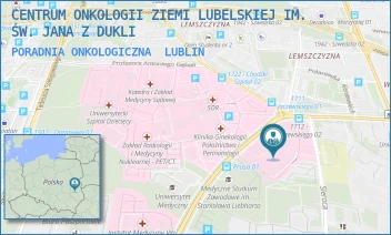 PORADNIA ONKOLOGICZNA - CENTRUM ONKOLOGII ZIEMI LUBELSKIEJ IM. ŚW. JANA Z DUKLI - DRA KAZIMIERZA JACZEWSKIEGO 7,  LUBLIN