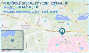PORADNIA DERMATOLOGICZNA - WOJEWÓDZKI SPECJALISTYCZNY SZPITAL IM. DR WŁ. BIEGAŃSKIEGO - UL. GEN. KAROLA KNIAZIEWICZA 1/5, ŁÓDŹ-BAŁUTY