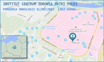 PORADNIA ONKOLOGII KLINICZNEJ - INSTYTUT CENTRUM ZDROWIA MATKI POLKI - UL. RZGOWSKA 281/289, ŁÓDŹ-GÓRNA