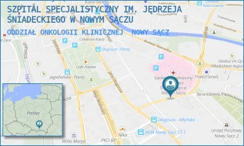 ODDZIAŁ ONKOLOGII KLINICZNEJ - SZPITAL SPECJALISTYCZNY IM. JĘDRZEJA ŚNIADECKIEGO W NOWYM SĄCZU - UL. MŁYŃSKA 5,  NOWY SĄCZ