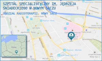 ODDZIAŁ RADIOTERAPII - SZPITAL SPECJALISTYCZNY IM. JĘDRZEJA ŚNIADECKIEGO W NOWYM SĄCZU - UL. MŁYŃSKA 5,  NOWY SĄCZ