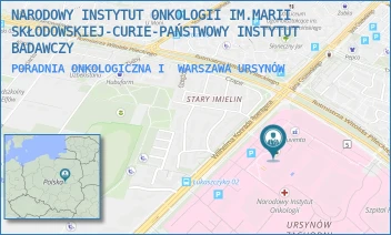 PORADNIA ONKOLOGICZNA I - NARODOWY INSTYTUT ONKOLOGII IM.MARII SKŁODOWSKIEJ-CURIE-PAŃSTWOWY INSTYTUT BADAWCZY - ROENTGENA 5, WARSZAWA URSYNÓW