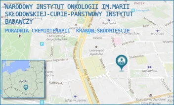 PORADNIA CHEMIOTERAPII - NARODOWY INSTYTUT ONKOLOGII IM.MARII SKŁODOWSKIEJ-CURIE-PAŃSTWOWY INSTYTUT BADAWCZY - UL. GARNCARSKA 11,  KRAKÓW-ŚRÓDMIEŚCIE