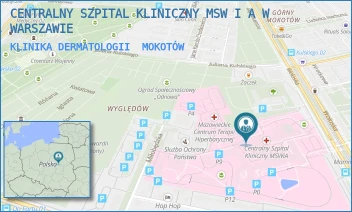 KLINIKA DERMATOLOGII - CENTRALNY SZPITAL KLINICZNY MSW I A W WARSZAWIE - WOŁOSKA 137,  MOKOTÓW
