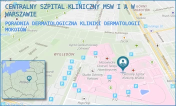 PORADNIA DERMATOLOGICZNA KLINIKI DERMATOLOGII - CENTRALNY SZPITAL KLINICZNY MSW I A W WARSZAWIE - WOŁOSKA 137,  MOKOTÓW