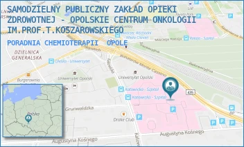 PORADNIA CHEMIOTERAPII - SAMODZIELNY PUBLICZNY ZAKŁAD OPIEKI ZDROWOTNEJ - OPOLSKIE CENTRUM ONKOLOGII IM.PROF.T.KOSZAROWSKIEGO - UL. KATOWICKA 66A,  OPOLE