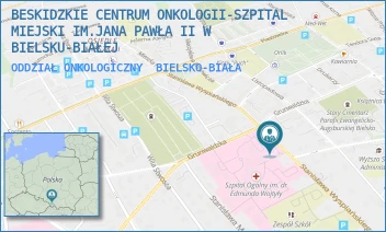 ODDZIAŁ ONKOLOGICZNY - BESKIDZKIE CENTRUM ONKOLOGII-SZPITAL MIEJSKI IM.JANA PAWŁA II W BIELSKU-BIAŁEJ - WYSPIAŃSKIEGO 21, BIELSKO-BIAŁA