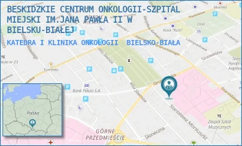 KATEDRA I KLINIKA ONKOLOGII - BESKIDZKIE CENTRUM ONKOLOGII-SZPITAL MIEJSKI IM.JANA PAWŁA II W BIELSKU-BIAŁEJ - UL. STANISŁAWA WYSPIAŃSKIEGO 21, BIELSKO-BIAŁA